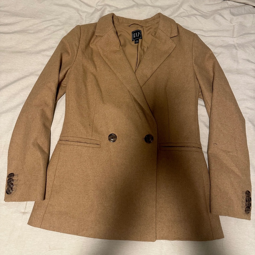 GAP Women’s Double Breasted Wool Blend Blazer | Size 4P